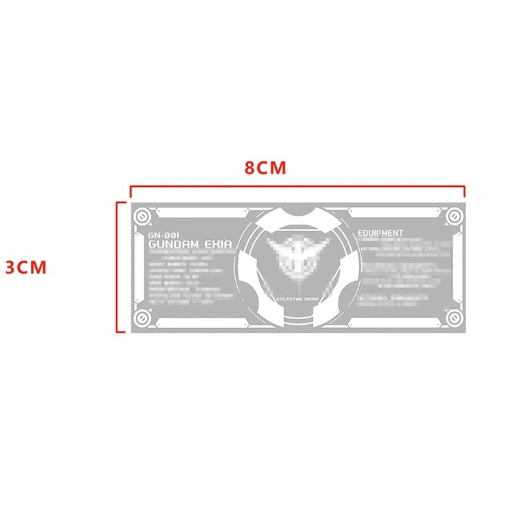 Decal dán mô hình tem metal sticker Exia Unicorn Banshee Phenex Strike gundam