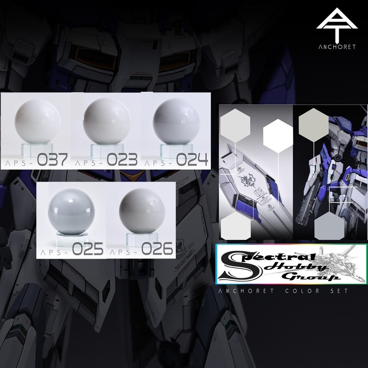 Sơn mô hình Anchoret 023 - 037 HI Nu paint color Light White / Gray series