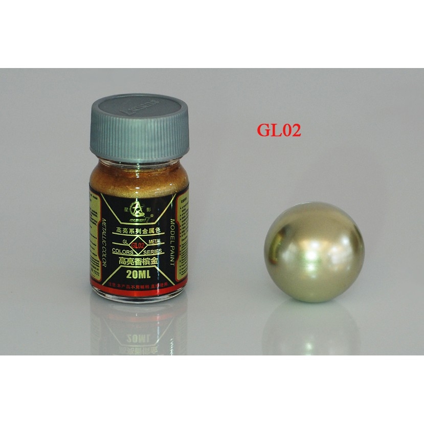 Sơn mô hình màu kim loại gold silver các loại Highlight Series GL Metal Color Metallic paint Lacquer Sunin