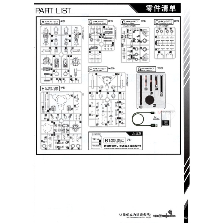 Mô hình lắp ráp ARKHITECT Airbrush Spaceship with LED IWATA