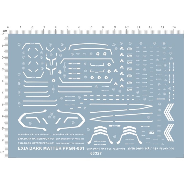 Decal nước dán mô hình Exia Amazing Dark Master MG HG Water sticker