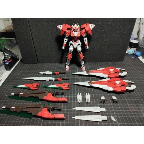 Mô hình lắp ráp MJH MG 1/100 gundam 00 seven sword 7s 007s ver MB Red Blue color double weapon