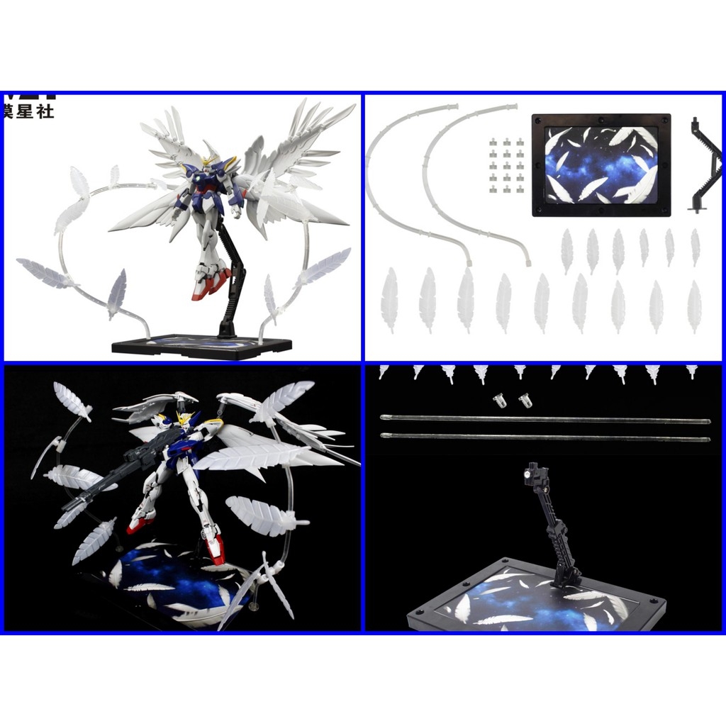 Đế giá đỡ Action base kèm EFFECT SERAPHIM FEATHER Wing Zero MG HG RG