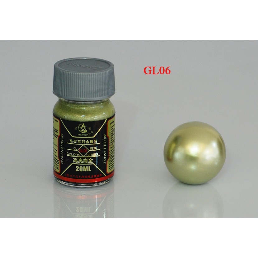 Sơn mô hình màu kim loại gold silver các loại Highlight Series GL Metal Color Metallic paint Lacquer Sunin