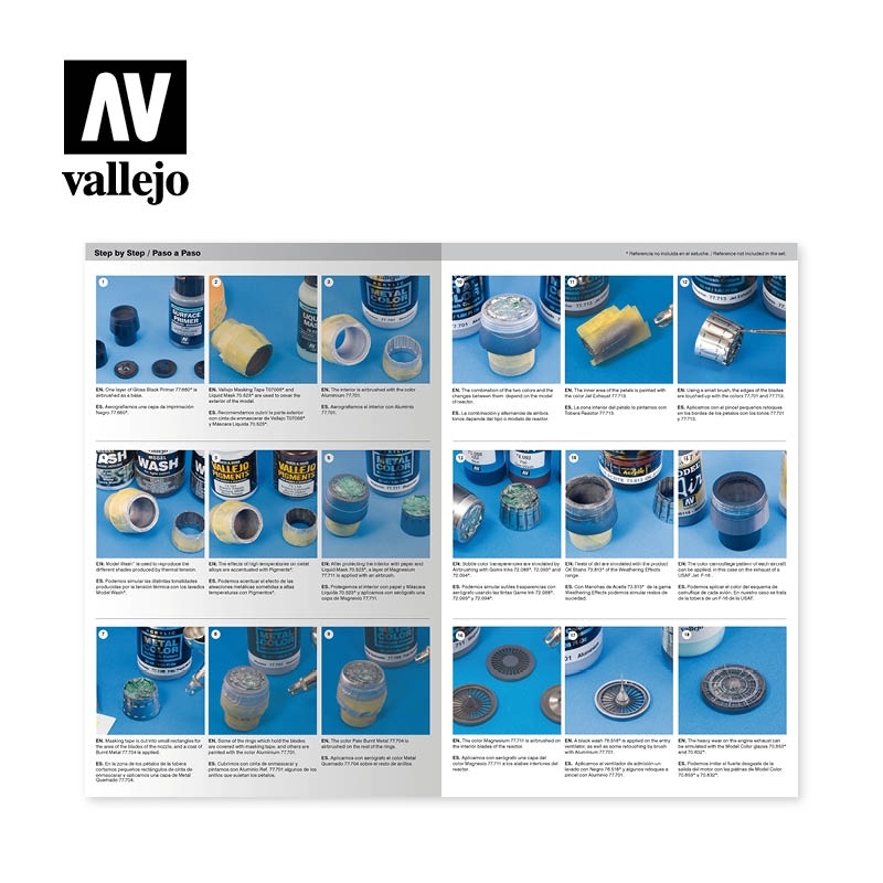 Sơn nước VALLEJO Acrylic Metal color Waterborne Metal Spray Paint Set 32ml