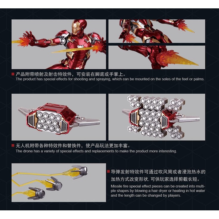 Mô hình lắp ráp Ironman Marvel Avengers MK46 Civil War Deluxe edition (tặng storage box)