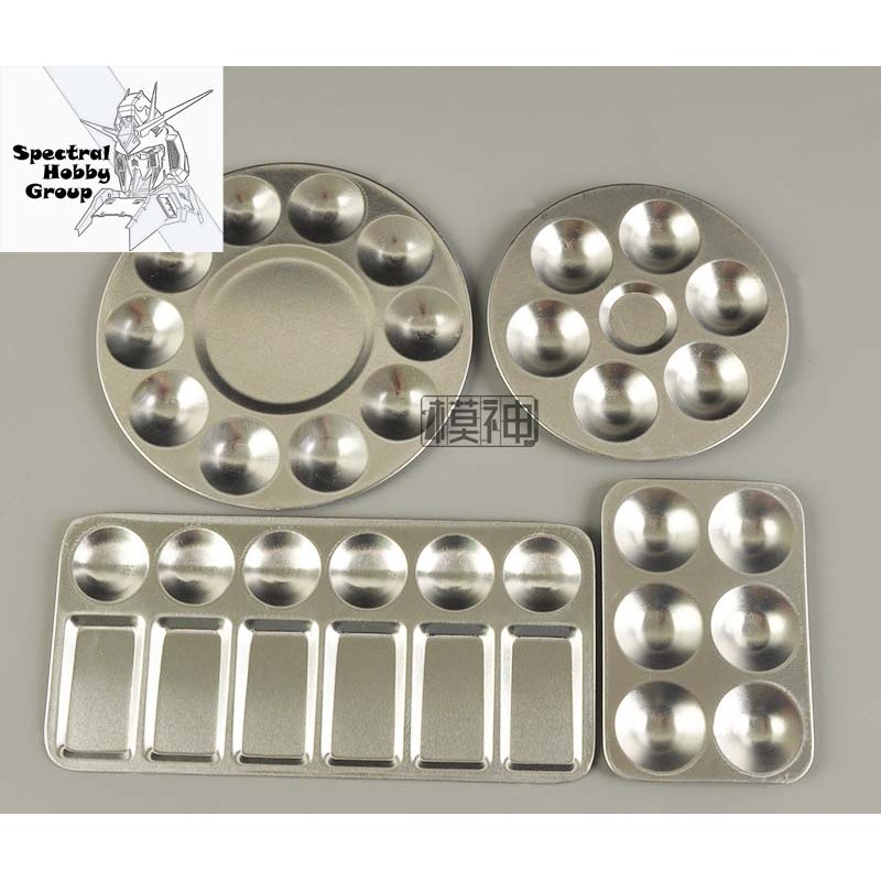 Khay bát pha sơn - Metal color palette paint tray tool hobby