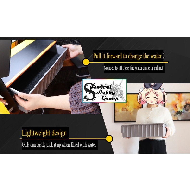 Hộp hút mùi sơn MD Plus thác rèm nước cho mô hình 240W - Water spray paint box (hàng pre-order-inbox khi mua)