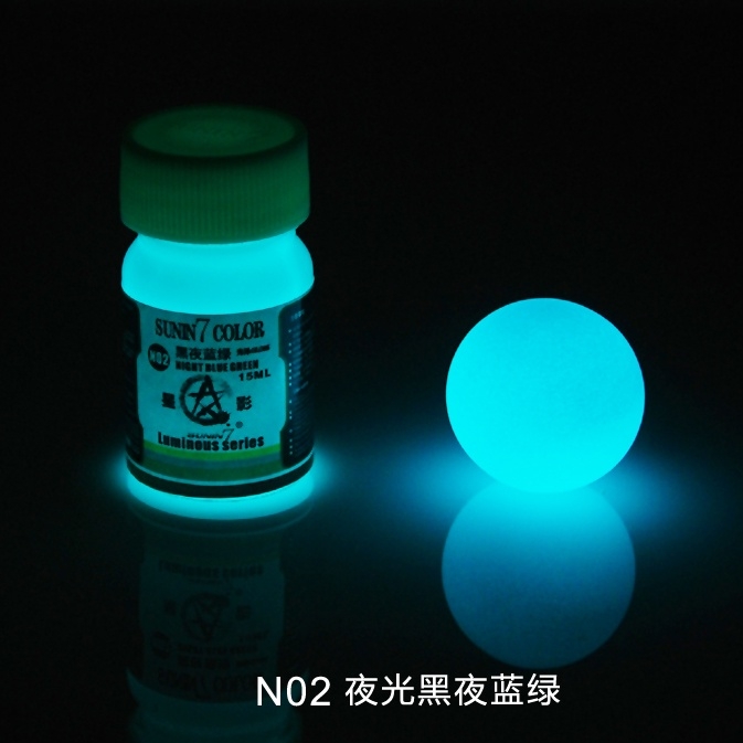 Sơn mô hình mùa dạ quang phát sáng trong đêm paint Luminous color lacquer Sunin Star