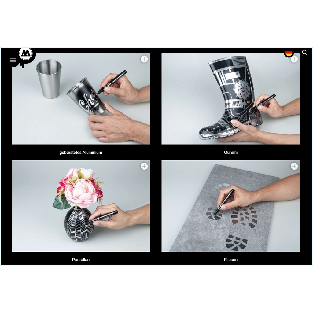 Bút kẻ bút tô bút sơn Molotow Liquid Chrome Marker cho mô hình tool hobby