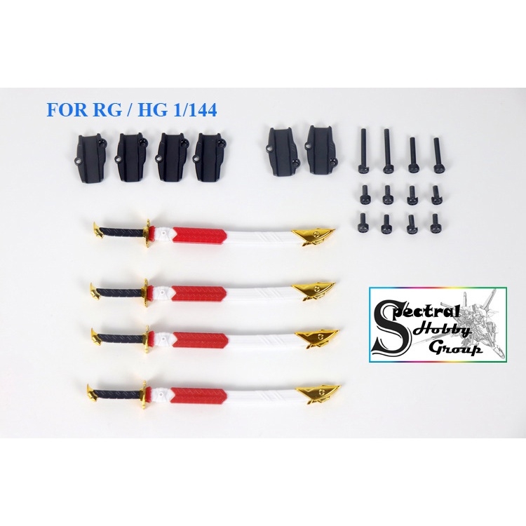 Phụ kiện lắp ráp x4 Gerbera Straight Sword Katana Set Accessory Pack cho MG HG RG Astray