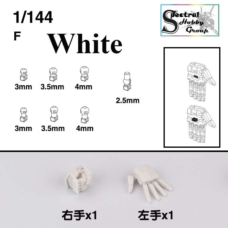 Phụ kiện lắp ráp đôi tay động 1/144 HAND SET HG RG cho gundam Figure 1/10 1/12 dalin model