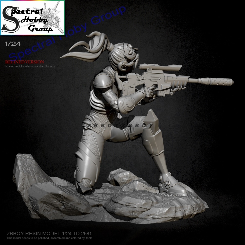 Mô hình nhựa Resin 75mm Female Sniper TD2581 Sarah Louise Kerrigan StarCraft