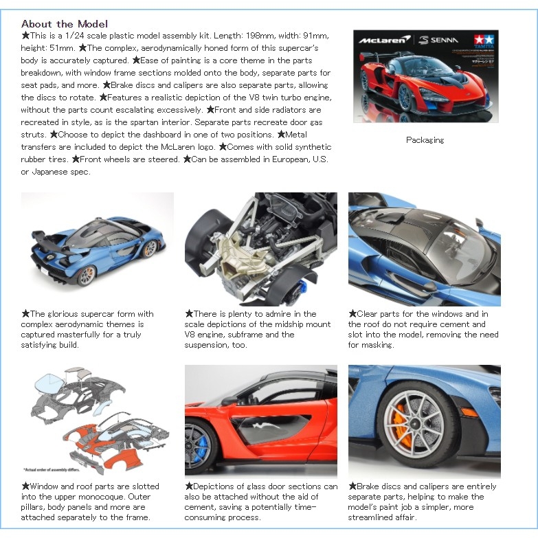 Mô hình nhựa Model Car Tamiya 1/24 McLaren Senna