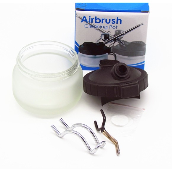 Bình xúc rửa bút sơn gác bút - Airbrush Cleaning Pot