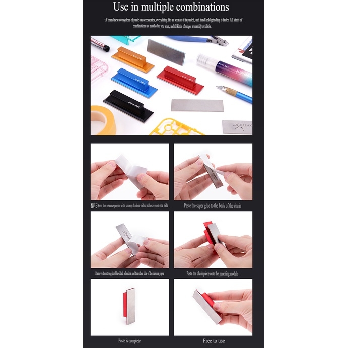 Dụng cụ mô hình kẹp chà nhám Metal Grinding Block Polishing + NHÁM Galaxy Tool hobby