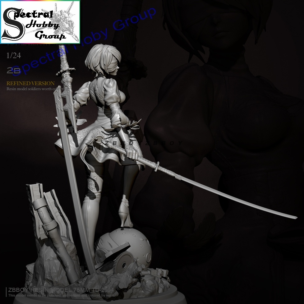 Mô hình nhựa Resin 75mm 2B automata TD2694