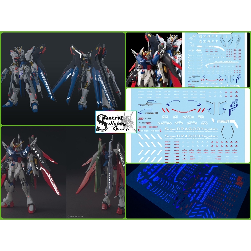 Decal nước dán mô hình HG Gundam Strike Freedom | Destiny | Heine spec2 Water sticker
