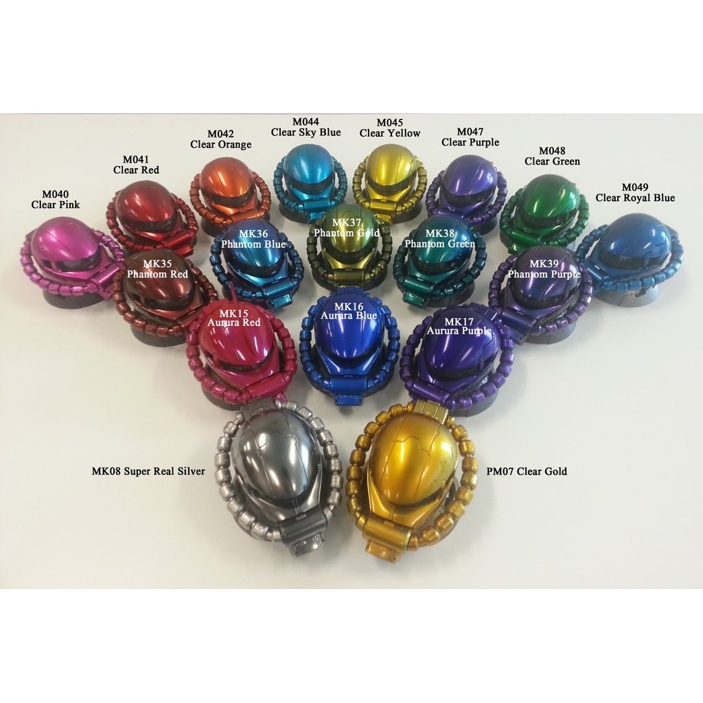 Sơn mô hình màu Clear Color Modo paint Red Orange Yellow Blue Purple M040 - M049