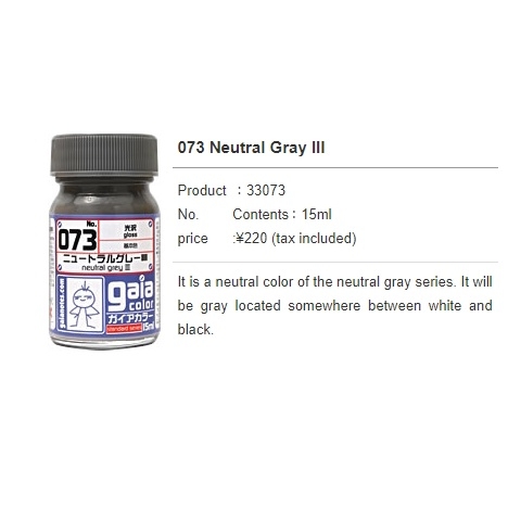 Sơn mô hình GAIA Color 061 - 075 trắng xám series White Blue Gray Sunin paint