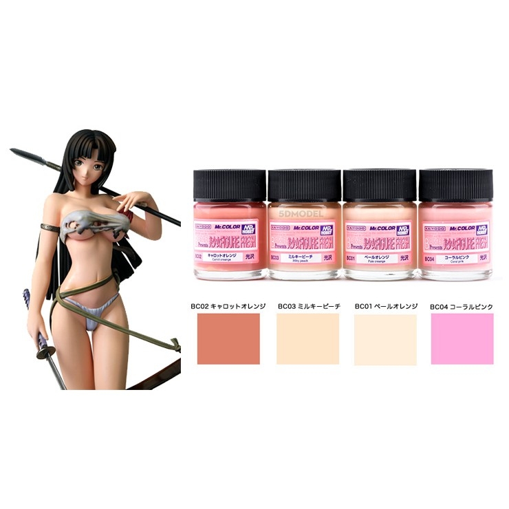 Sơn mô hình bộ màu da mr.hobby Skin Color Cutie Girls Figure Fresh Set CS551
