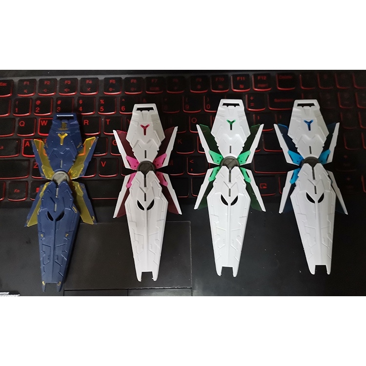 Phụ kiện MG 1/100 bộ 3 khiên Tri-Shield custom + Cannon + kết nối 3 shield + decal cho gundam Unicorn banshee