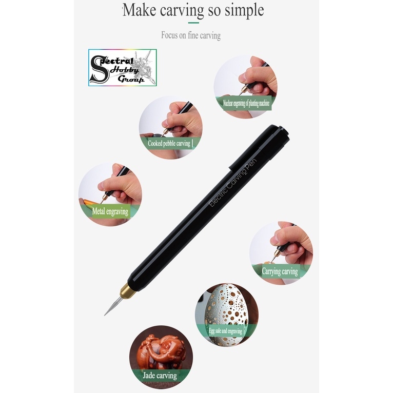 Dụng cụ bút khoan mô hình điêu khắc Mini cầm tay Mài cắt đánh bóng Handheld mini Electric Carving Pen Longxiang DK02