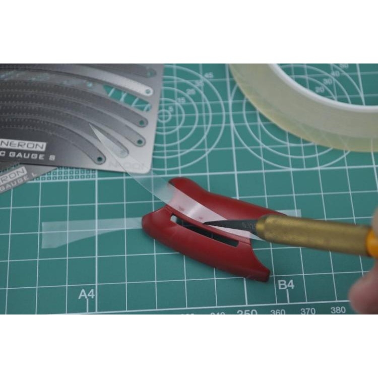 Dụng cụ kẻ line tạo đường cong N001 002 Etching sheet arc ruler curve gauge engraving Neron