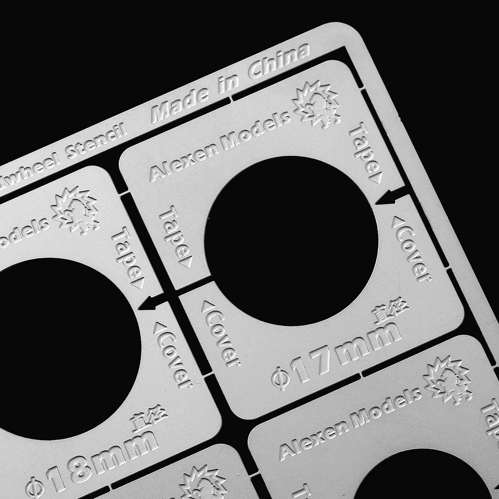 Dụng cụ mô hình Alexen metal masking hình tròn các cỡ AJ0050 model tool hobby