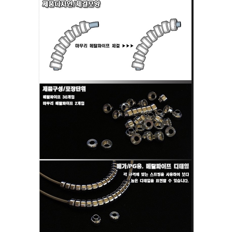 Phụ kiện độ mô hình ống dây năng lượng custom metal part HD seamless power tube type A zaku sinanju sazabi zeon