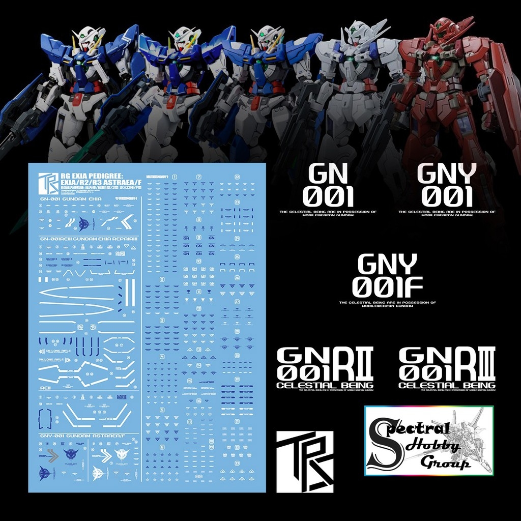 Decal nước dán mô hình EXIA MG RG HG Avalanche Gundam decal base các loại Water sticker