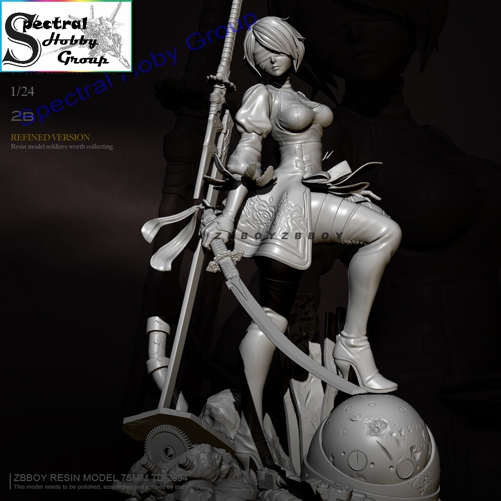 Mô hình nhựa Resin 75mm 2B automata TD2694