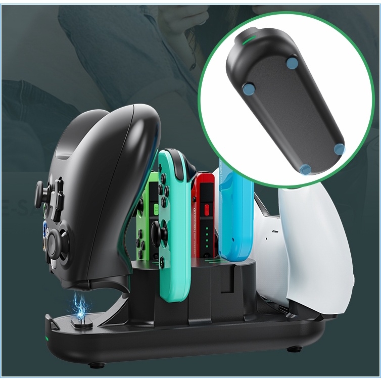 Đế sạc tay game Aolion ALP5001 Charging Dock Station PS5 Xbox S/X Switch Display Holder 6in1