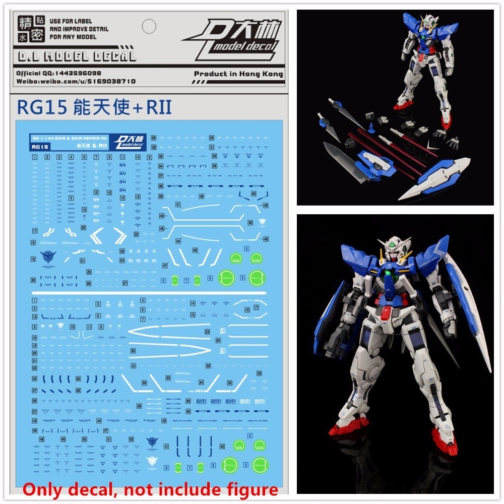 Decal nước dán mô hình EXIA MG RG HG Avalanche Gundam decal base các loại Water sticker