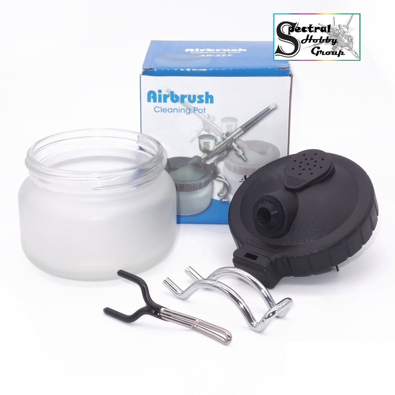 Bình xúc rửa bút sơn gác bút - Airbrush Cleaning Pot