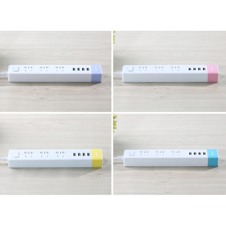 Ổ cắm điện Remax RU-S2 kèm 4 cổng sạc USB