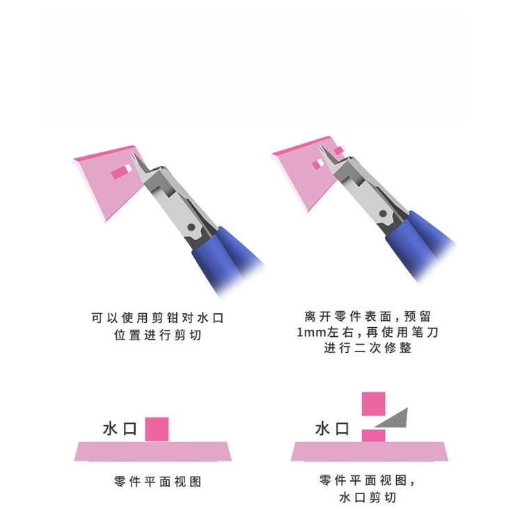 Kìm cắt mô hình USTAR kèm bộ nhám mịn UA91560 UA91570 Ultra Thin Blade Nipper