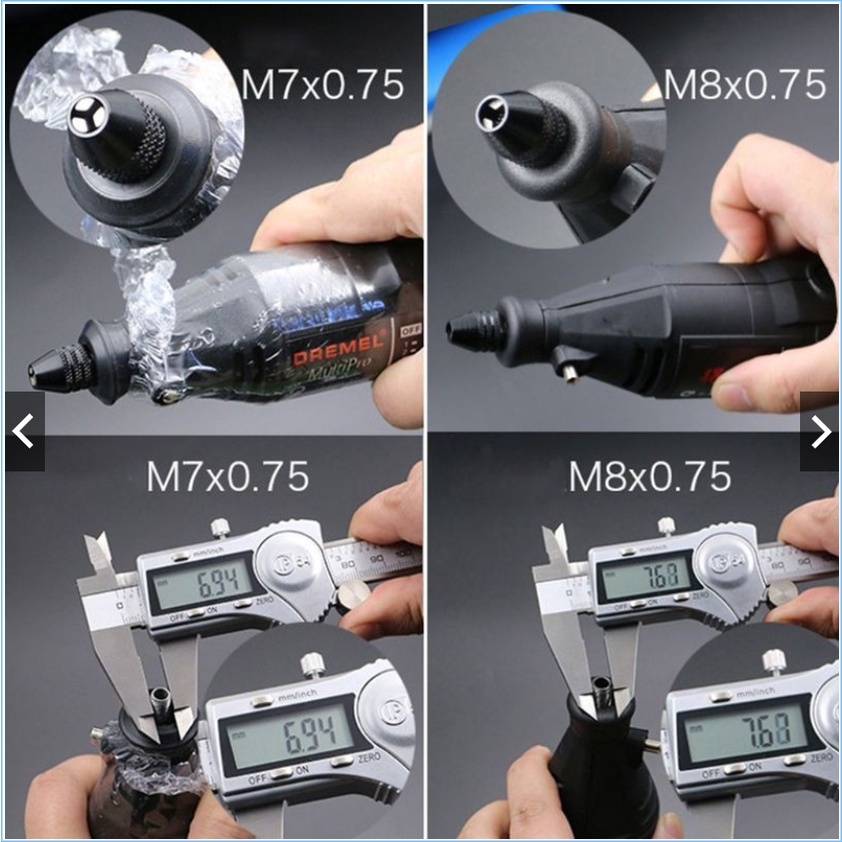 Dụng cụ Đầu kẹp giữ mũi khoan đa năng 0.3 - 6.5mm cho máy khoan mini grinding chuck drill