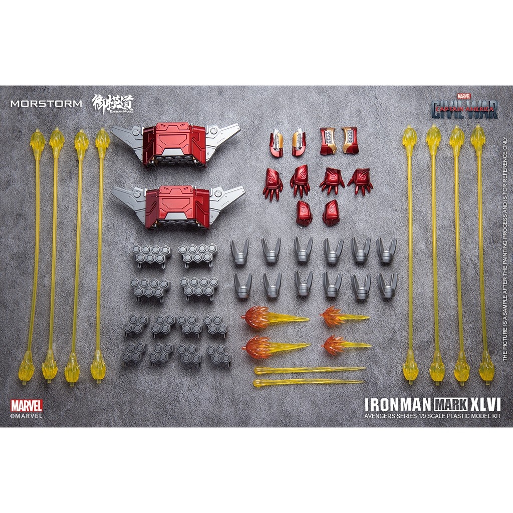 Mô hình lắp ráp Ironman Marvel Avengers MK46 Civil War Deluxe edition (tặng storage box)