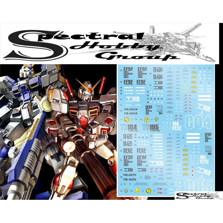 Decal nước dán mô hình MG HG gundam RX78 4 5 6 GP04 05 06 Gerbera Water sticker