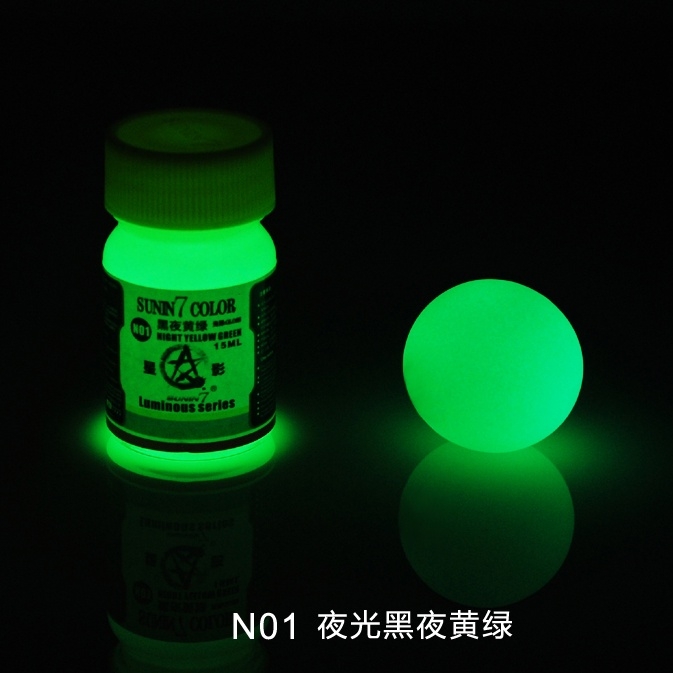Sơn mô hình mùa dạ quang phát sáng trong đêm paint Luminous color lacquer Sunin Star