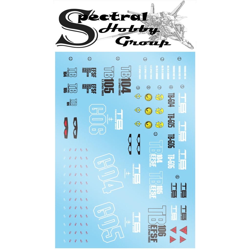 Decal nước dán mô hình MG HG gundam RX78 4 5 6 GP04 05 06 Gerbera Water sticker