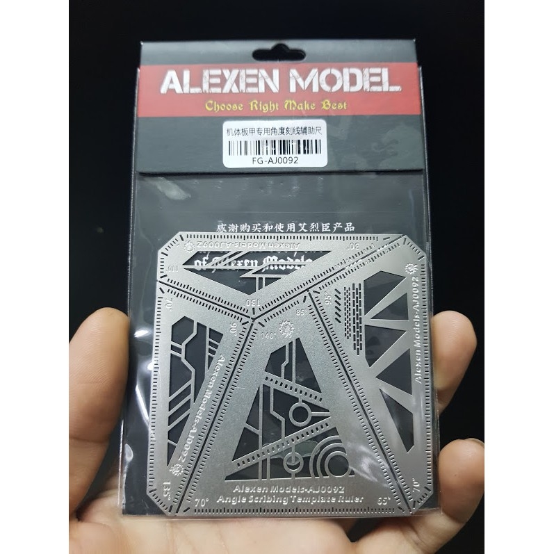 Dụng cụ hỗ trợ kẻ tạo line ALEXEN metal masking Edge Engraved AJ0090 0091 0092 0093 gundam Template