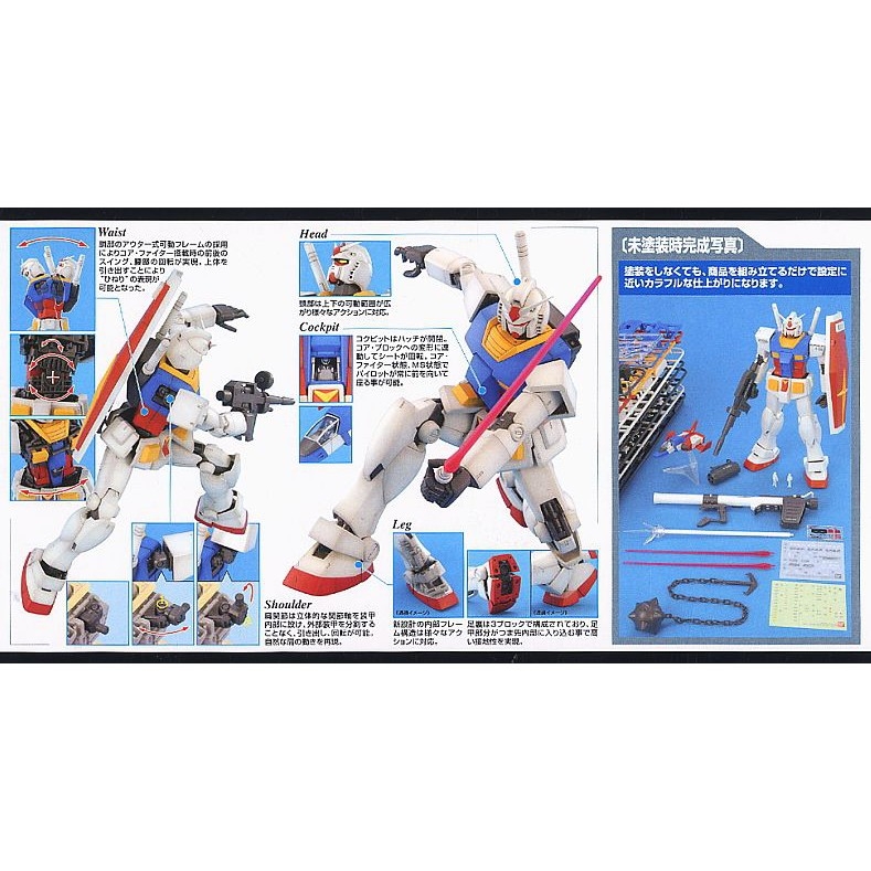 Mô hình lắp ráp MG 1/100 RX-78-2 Gundam Ver.2.0 - RX78 BANDAI