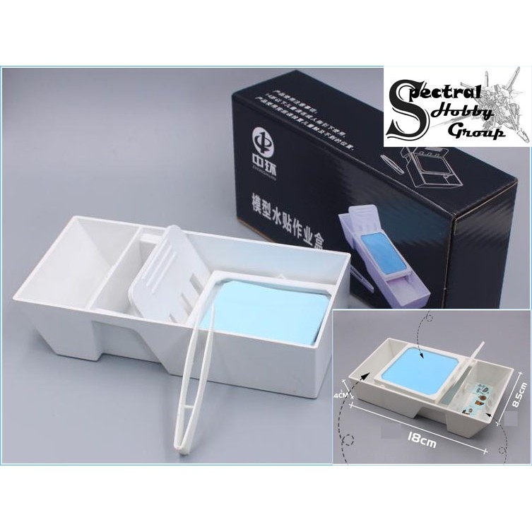 Khay dán decal nước Model water sticker work station (Tặng thêm nhíp gắp decal) - Dụng cụ mô hình