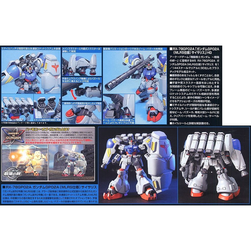 Mô hình lắp ráp HG 1/144 RX-78 GP02A Gundam GP02A MLRS Specification hguc bandai