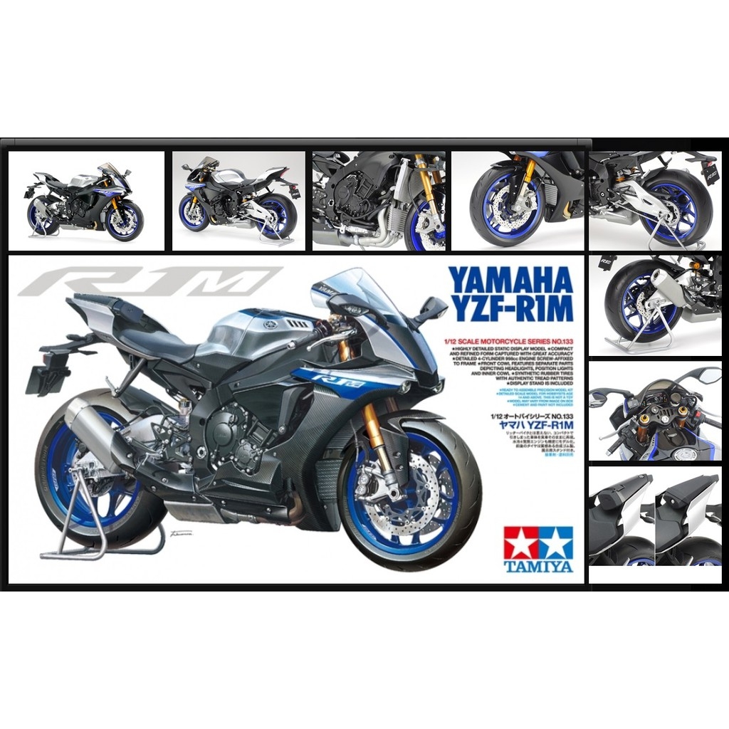 Mô hình lắp ráp Moto Motorcycle Tamiya 1/12 Yamaha YZF R1M