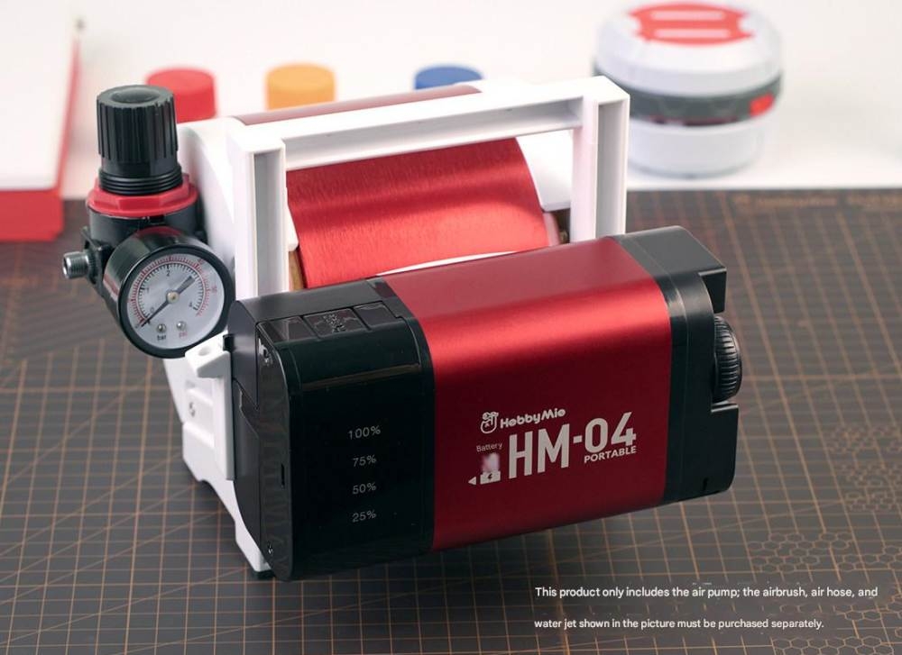 Máy nén khí mini HM04 Portable Compressor air pump airbrush Hobby mio