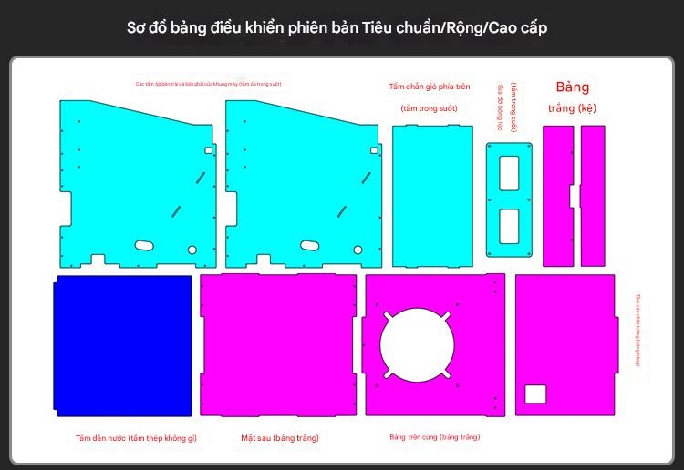 Hộp hút mùi sơn thác rèm nước 80W Water spray box CorMake