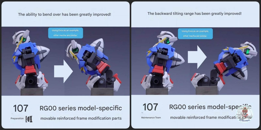 Phụ kiện nâng cấp Upgrade Frame cho dòng RG 00 Series ( exia, 00raiser, Qant, Astraea,...) - C107